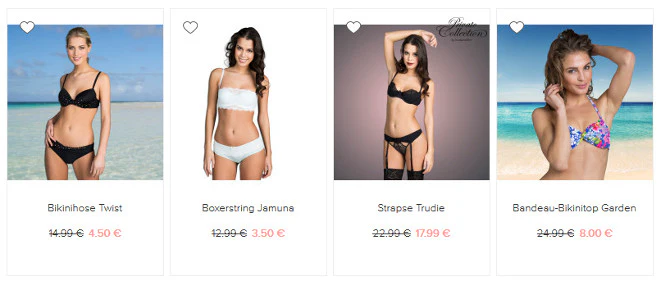 Hunkemöller Beispiele schnaeppchenfuchs