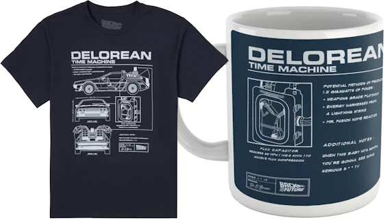 T-Shirt Zurück In Die Zukunft – Delorean + Tasse für 14€
