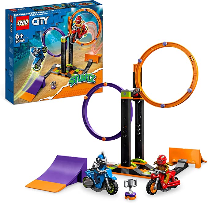 LEGO 60360 City Stuntz Kreisende Reifen für 19€ - Wettbewerbe mit selbstfahrendem Motorrad (Prime)