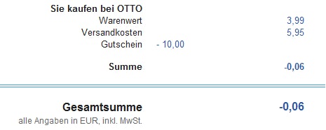 gutschein eingelöst