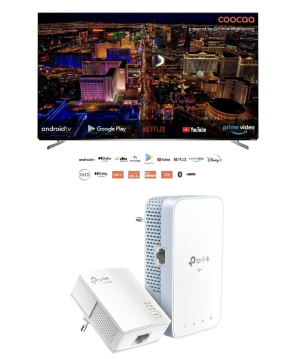 Coocaa 55S8G/M für 499€ - 55" Oled TV + TP-Link TL-WPA7517 Kit (B-Ware) 