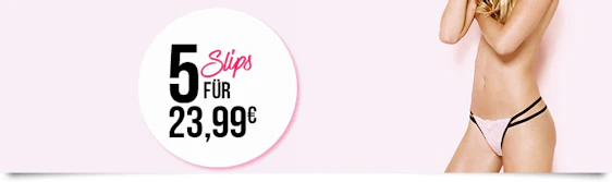 Nur für kurze Zeit: 5 Slips für 24€ bei Hunkemöller