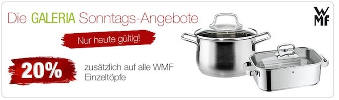 WMF TOEPFE galeria kaufhof schnaeppchenfuchs