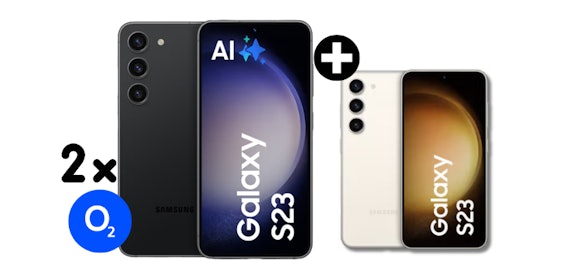 Doppeldeal! ✨ 2x Samsung Galaxy S23 für 9,95€ im 2x 300GB 5G/LTE o2 Mobile XL für 59,98€ mtl.