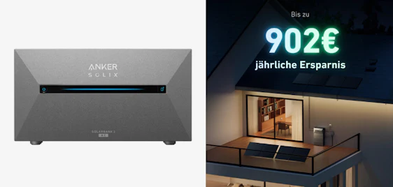 Effizient Strom sparen! ☀️ Anker SOLIX Solarbank 2 E1600 AC für 362€ 🔋