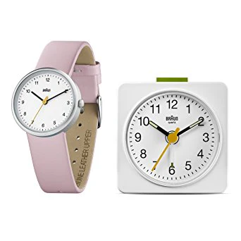 Braun Damen Uhren-Geschenkset BN0231WHPK/BNC019WH für nur 17,68 EUR