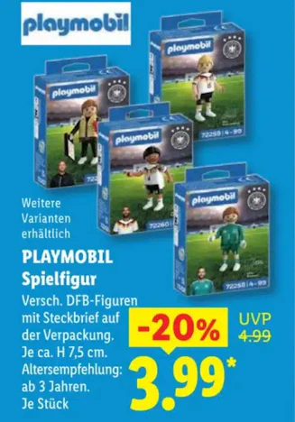 Lidl: Verschiedene Playmobil DFB-Figuren für 3,99 € ab 26.05.