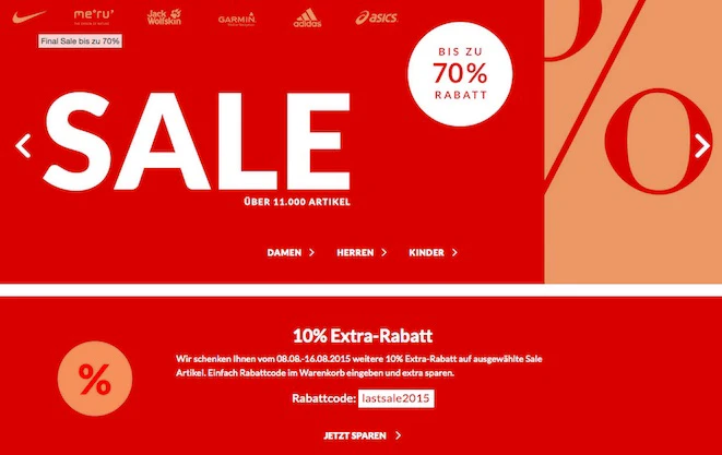 Engelhorn Sale 70 plus 10 Prozent Rabatt