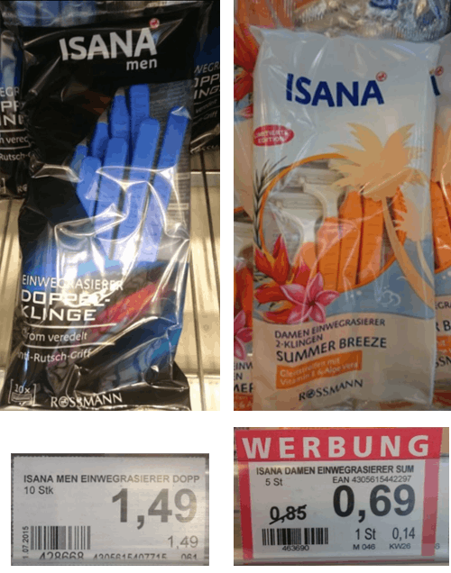 Isana-Einwegrasierer-Rossmann