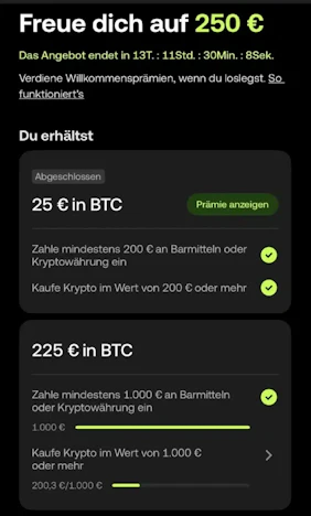 OKX Neukundenbonus bis zu 250€ SOFORT in BTC