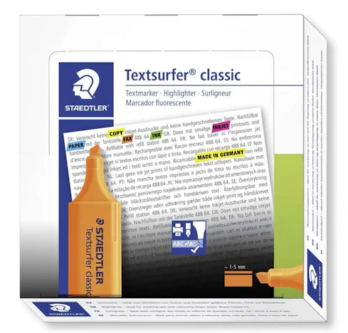STAEDTLER Textsurfer Classic Textmarker in Orange, 10 Stück für 3,49€ (statt 9,50€)