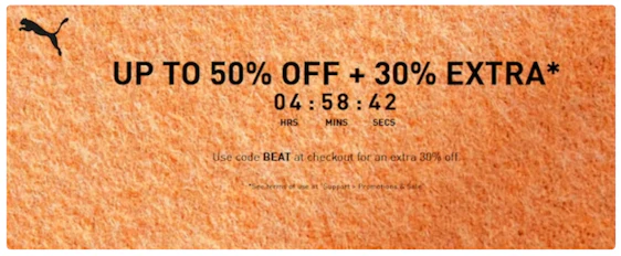 Puma "Beat the Clock"! –Phase 2 – 50% Sale mit bis zu 25% Extra-Rabatt – z.B.: Puma Twitch Runner Dämpfungsschuhe für 30€
