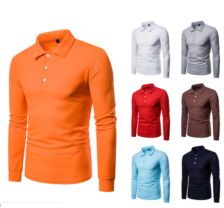 Herren Langarm Poloshirt 