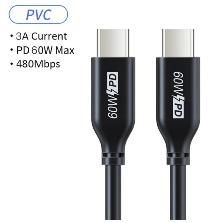 CABLETIME PD 60W - USB C zu USB Typ-C Ladekabel/Datenkabel - QC 4.0 - 1,97€ Aliexpress