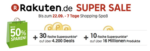Rakuten Super Sale - 30-fach Punkte, die man gegen Waren einlösen kann *UPDATE2*