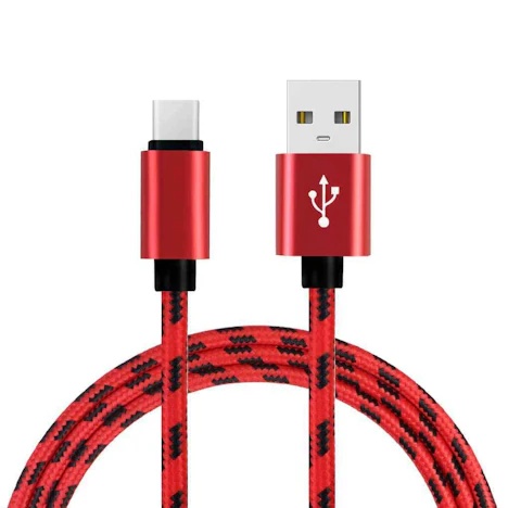 2m Grid Geflochtene Baumwolle Schneller USB Typ C Typ-C-USB-Daten-Ladegerät Ladekabel
