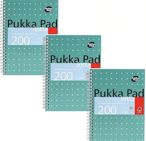 Pukka Pad, A5 Metallic Jotta notizbuch 3er-Pack in grün für 7,87€(statt 23,60€)
