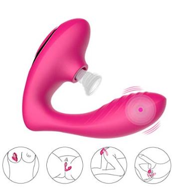 G-Punkt Vibratorn für Sie mit Klitoris-Sauger, Stoßfunktion / Analvibrator Paarvibrator