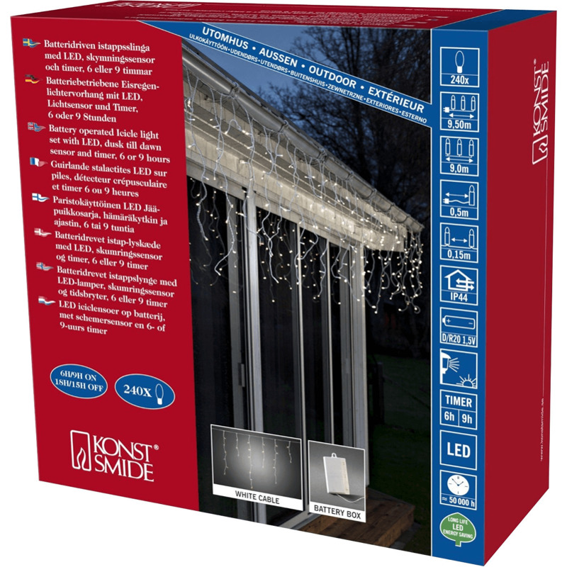 Konstsmide LED Eisregen Lichtervorhang (3738-102) mit 20% Rabatt