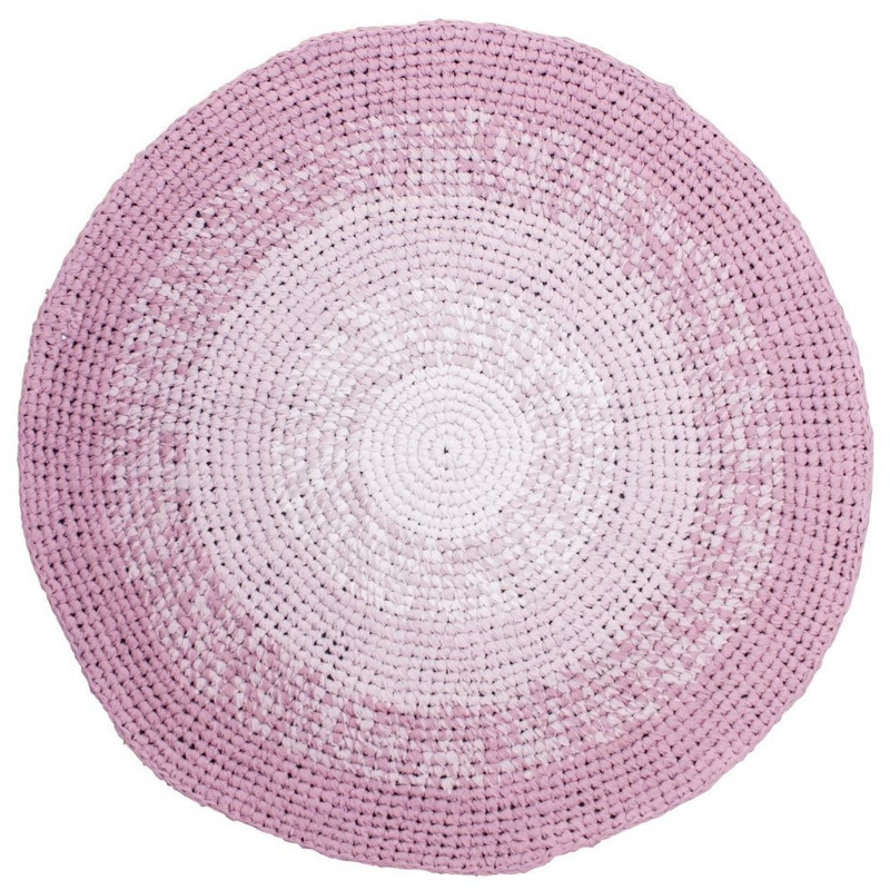 50% auf Sebra Häkel-Teppich ∅ 120 cm gradient rosa (4003207) sparen