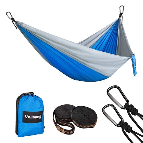 7.99 € NUR Volibang Ultraleicht Outdoor Hängematte | 300kg Tragkraft, (270 x 140 cm) Atmungsaktiv, Schnelltrocknendes Fallschirm Nylon