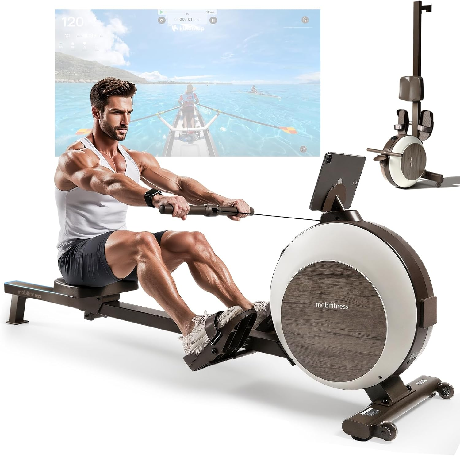 MOBI FITNESS Rudergerät für Zuhause