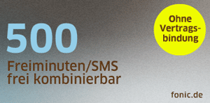 FONIC Smart - 500 Freieinheiten (Minuten/SMS) + 500MB Internetflat für 17€ monatlich