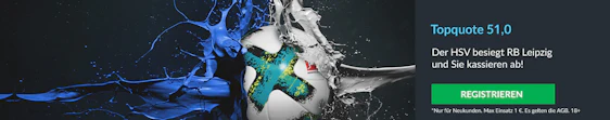 Knaller-Quote bei Betvictor! 51€ Gewinn mit 1€ Einsatz bei HSV-Sieg gegen Leipzig