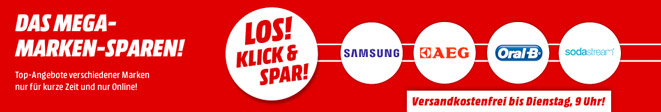 Mega-Marken-Sparen Aktion bei Media Markt - mit Samsung, AEG und Sodastream *UPDATE*