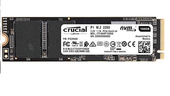 Crucial P1 CT1000P1SSD8 1TB Internes SSD (3D NAND, NVMe, PCIe, M.2)