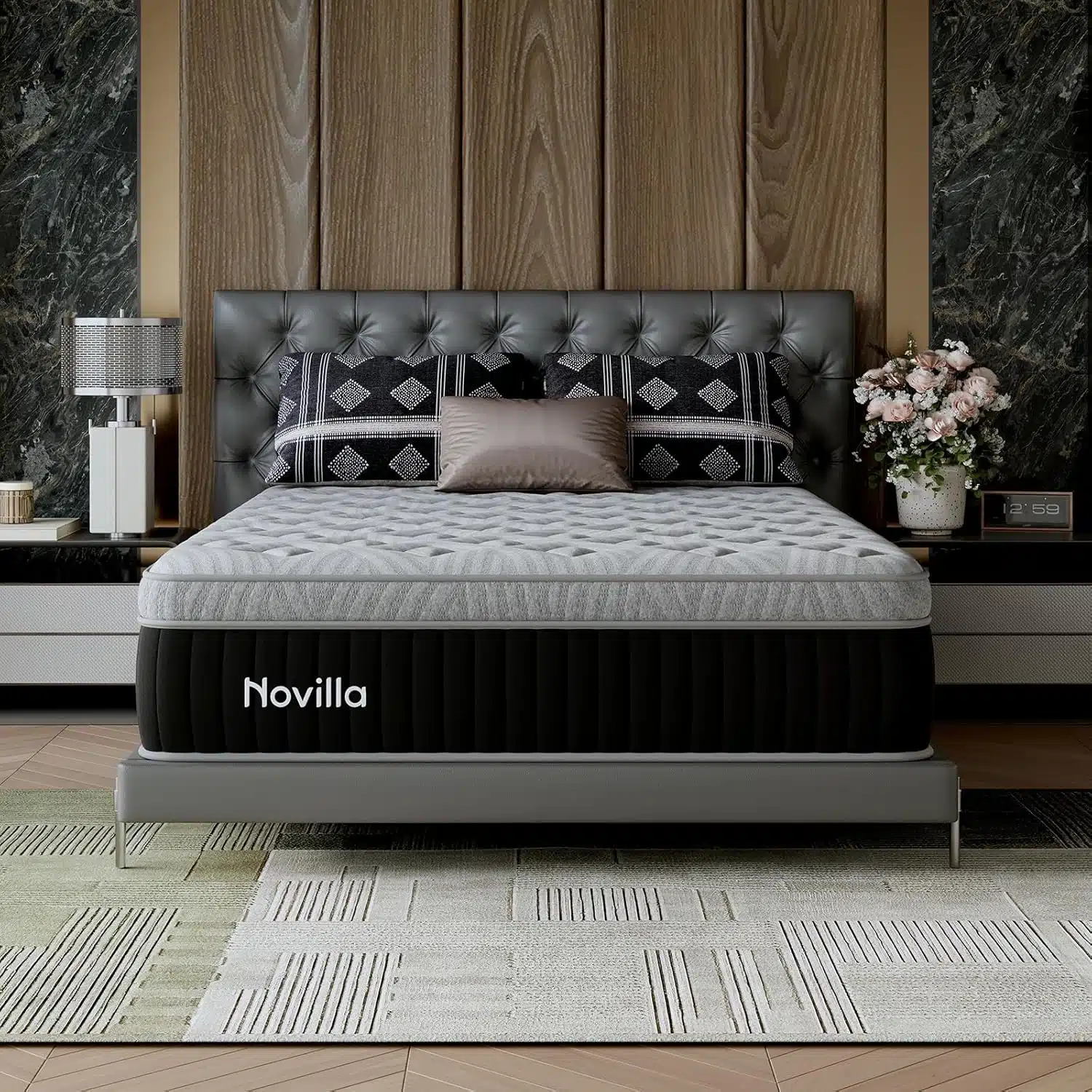 Novilla Hybrid-Matratze 140x200 cm mit 7-Zonen-Stützung