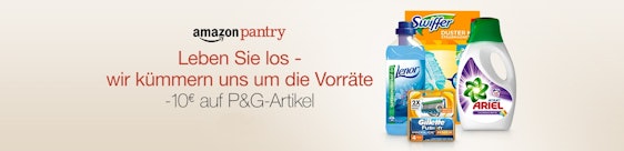 Amazon Pantry: 10€ Rabatt auf P&G Artikel bei 25€ MBW - Keine Versandkosten ab 29€ bis 30.04