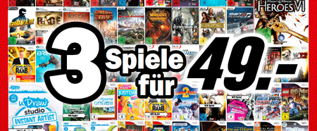 3 Games für 49€ - Amazon kontert Media Markt Angebot (Update)