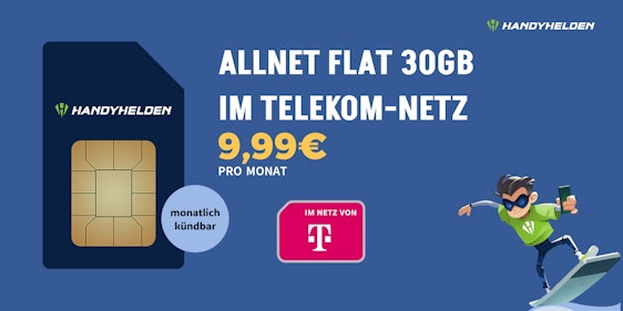 Wieder da! Telekom-Knaller bei Handyhelden » 30GB 5G Allnet-Flat für 9,99€ monatlich
