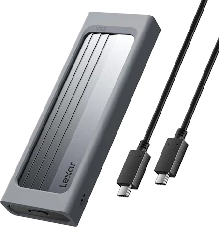 Lexar M.2 NVMe SSD-Gehäuse mit USB-C-Adapter,