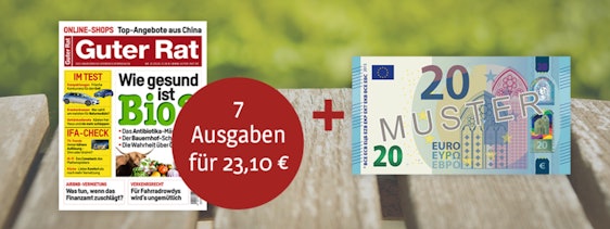 7 Ausgaben "Guter Rat" für 23€ - mit 20€ Verrechnungsscheck als Prämie