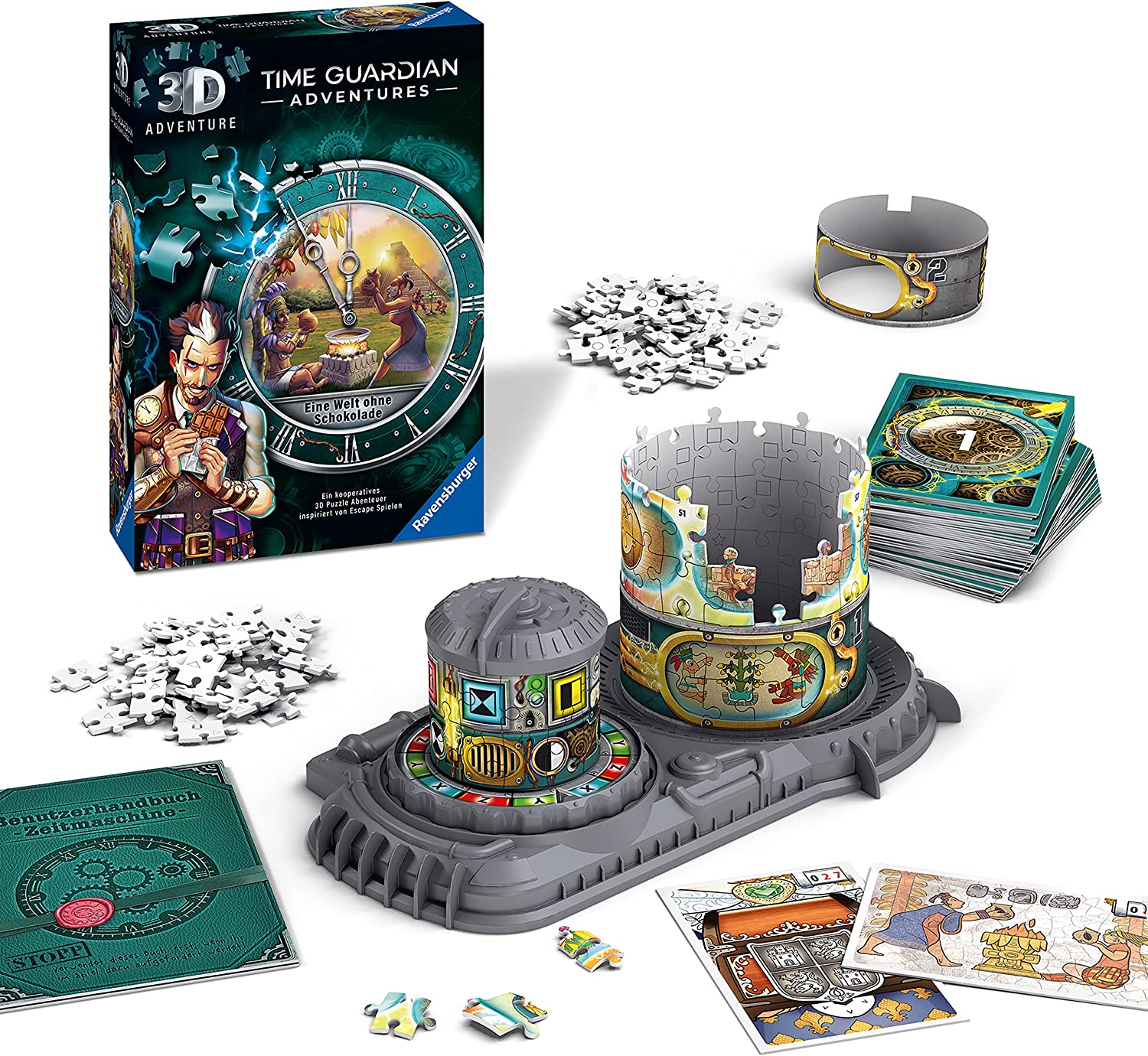 Ravensburger Time Guardian Adventures für 15€ - Escape Room Spiel, 3D Puzzle Abenteuer, 1-4 Spieler (Prime)