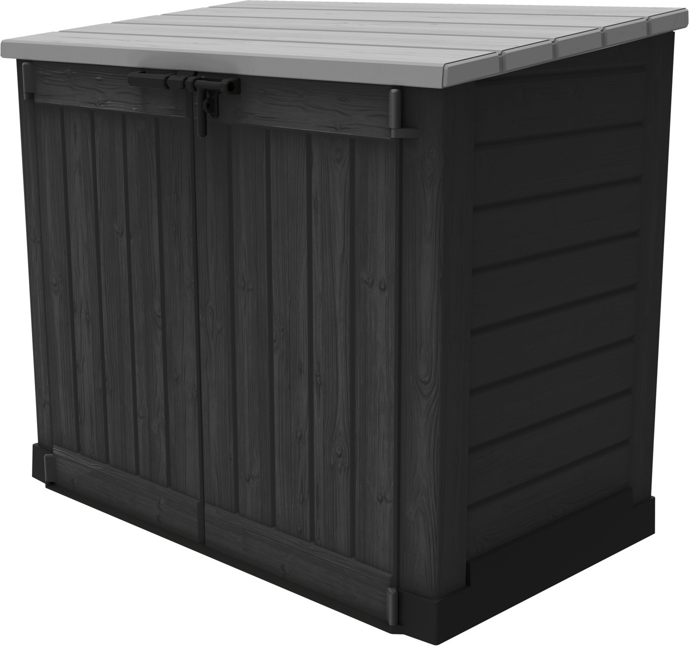 Keter Store It Out Max für 134€ - Kunststoff Mülltonnenbox für 2x 240 Liter mit Klappdeckel, Schwarz