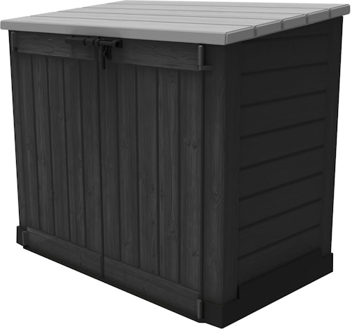 Keter Store It Out Max für 134€ - Kunststoff Mülltonnenbox für 2x 240 Liter mit Klappdeckel, Schwarz