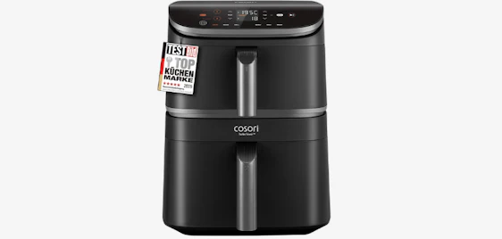 Doppelte Power für eure Küche! 🍕 COSORI Airfryer Heißluftfritteuse mit 2 Kammern für 140€ 🧑🍳