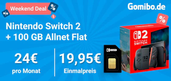 SCHNELL ⏰🎮 Nintendo Switch 2 + 100GB Congstar-Flat effektiv 4,54€ mtl.