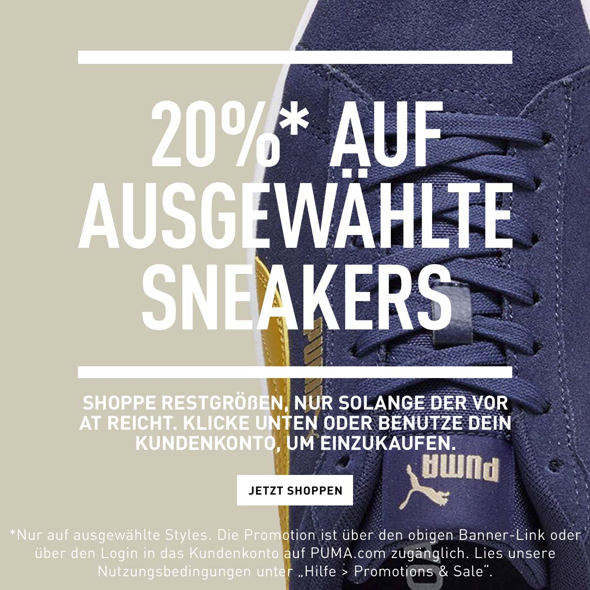 Mega Preise! 🤩 20% Rabatt auf ausgewählte Sneaker bei Puma - z.B.: Puma Carina 2.0 für 29€