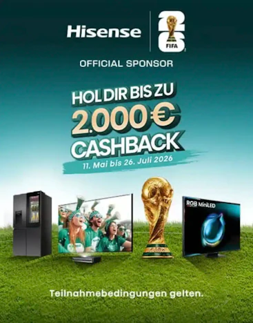💸 Hisense Cashback Aktion – FIFA World Cup 2026™
