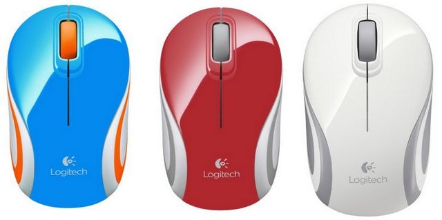 Logitech M187 schnurlos mini Maus USB weiß