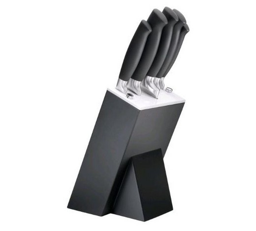 Messerblock "BlackEdition No. 1" mit 5 Messern von Justinus für 24€