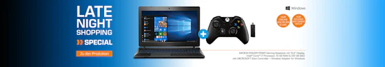 Medion Erazer P6681 + Xbox wireless Controller für 1.099€ – 15,6" FHD-Notebook, 7-7500U, 16GB, 512GB SSD, 1,5TB HDD