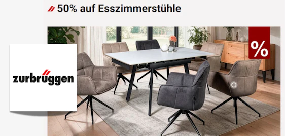 Esszimmer-Stühle zum halben Preis 🪑 Jetzt 50% Rabatt bei Zurbrüggen