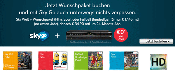 Sky Newsletter - keinen guten Deal mehr verpassen
