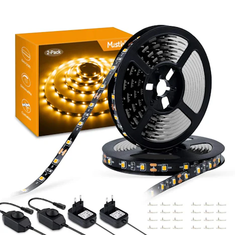 40% OFF 6M LED Streifen 360 LEDs Warmweiß oder Kaltweiß 2 Packs
