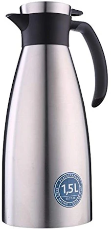Emsa Isolierkanne, Edelstahl, 1,5 Liter, Quick Tip Verschluss, Soft Grip